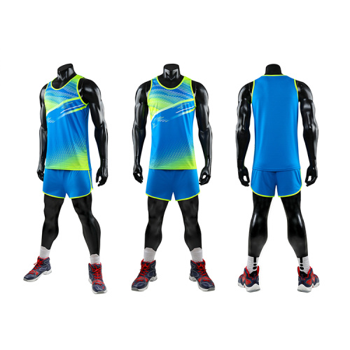Blue Running Vest Mens Sublimation sport vest for running Factory