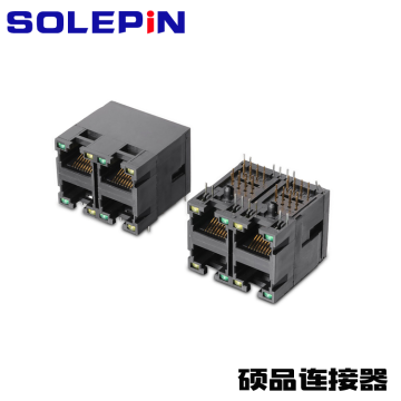 Dual Layer 40P DIP RJ45 Connector