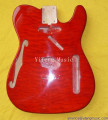 Alder USA vintaj 69 dengan Maple venir Tele Thinline(F HOLE) badan penggantian