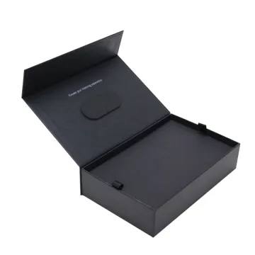 Custom Luxury Rigid Cardboard Black Gift Paper Box
