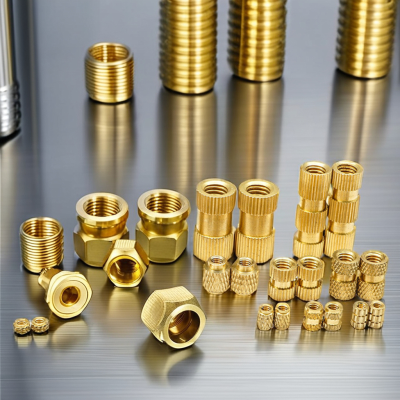 Brass Hex Nut Knurled Injection Copper Inlaid Nut through Hole Application for Healthcare for Healthcare Use