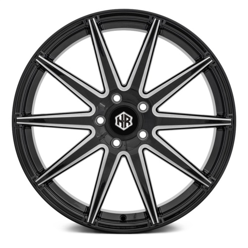 20 22 Staggered custom wheels black milling rims