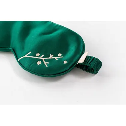 100% Silk Luxury Silk Eyemask With Embroidery Design