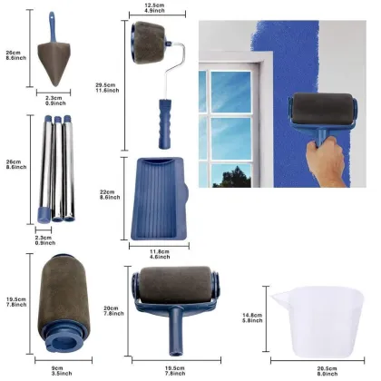 Sooner Tools Paint Runner Set: Multifunctional 8P Paint Roller Kit