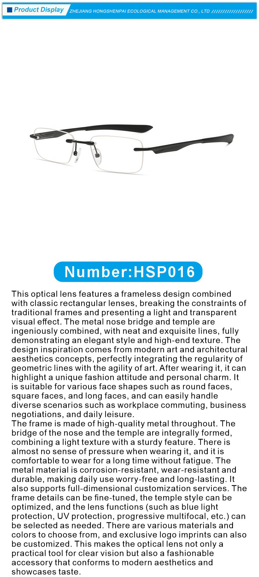 Full Rim Metal Eyeglasses