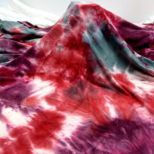 Polyester Spandex Knit Tie Dyed Single Jersey Fabric