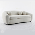 Velvet Modern Teddy 3 Seater Curved Sofa