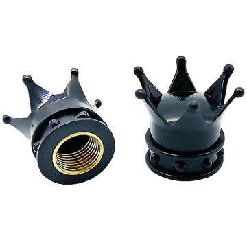 Universal Royal Crown Valve Stem Caps for Cars, Motorcycles, Bikes, and Bicycles