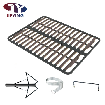 Jieying Luxury Upholstered Wood Slat Bed Frame with Bed Lifter Mechanism