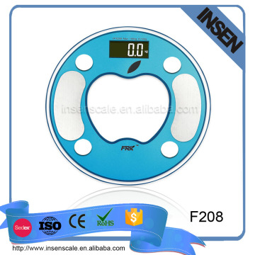 tempered glass platfrom body fat scale LCD display personal body fat analyzer