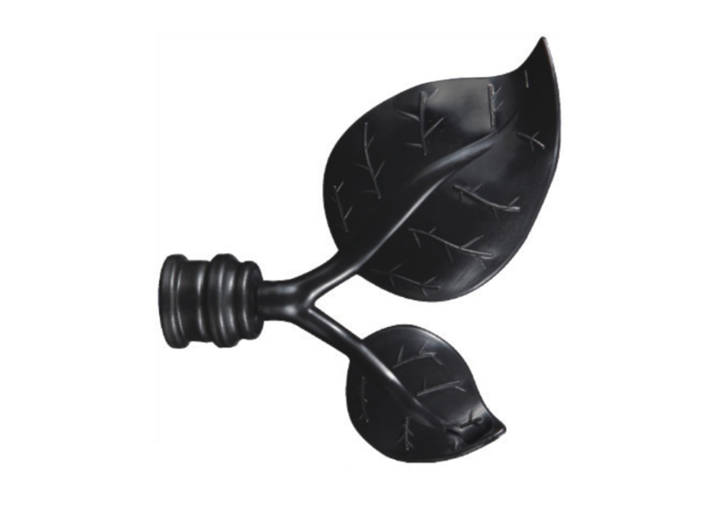 Black double leaf plastic curtain rod for sale