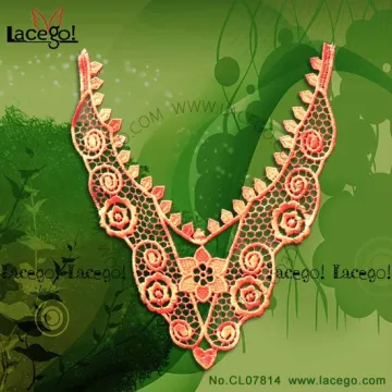 Cotton neckline flower lace collar motifs