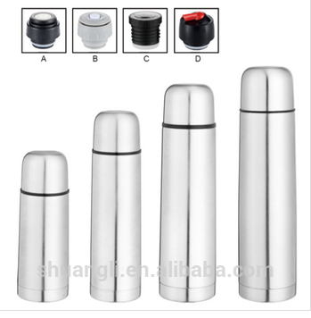 DGCCRF/LFGB /BSCI certified double wall satinless steel bullet vacuum flask