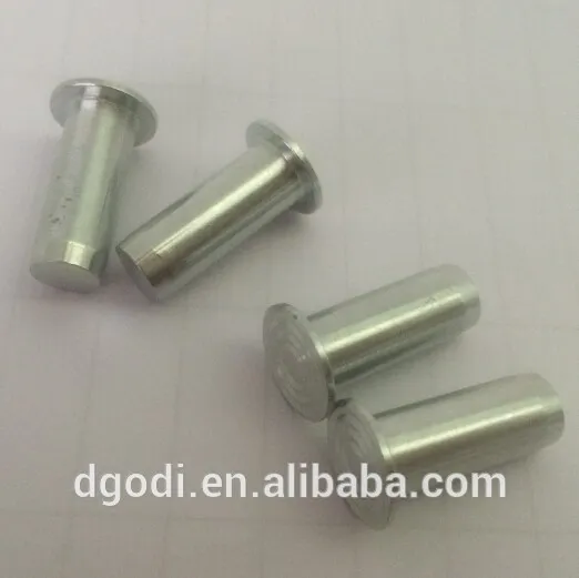 custom made steel rivet, zinc plated steel step rivet, solid rivet