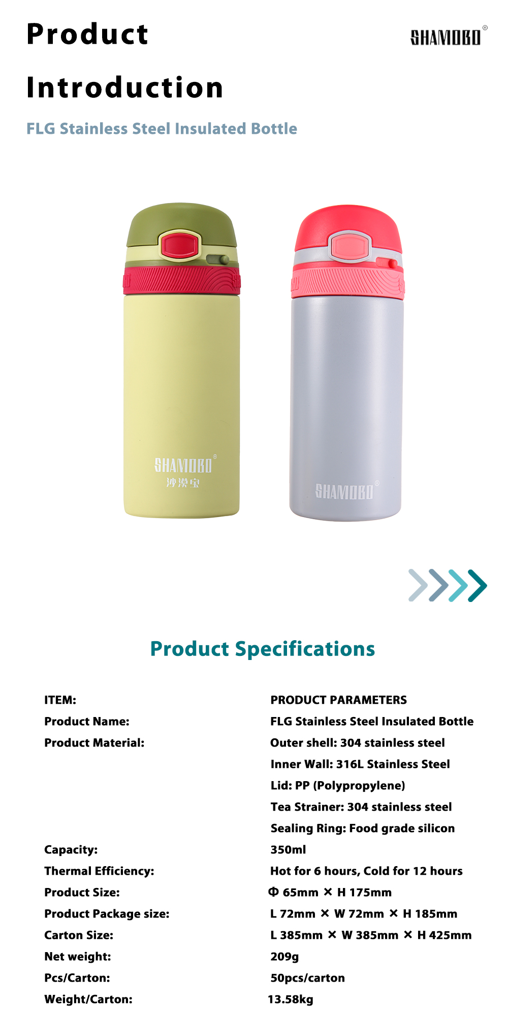 FLG Stainless Steel Insulated Bottle x