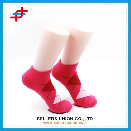 Squares Pattern Boat Socks