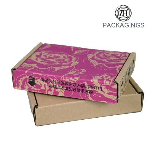 Brown craft fluting paper shipping box