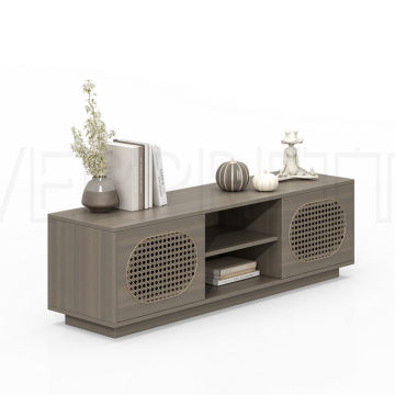 Wooden TV Stand with Storage Cabinet for Stylish and Organized Living Room Entertainment