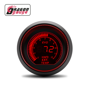 DRAGONGAUGE 52mm Dual View Digital Racing EGT Meter with Temperature Sensor