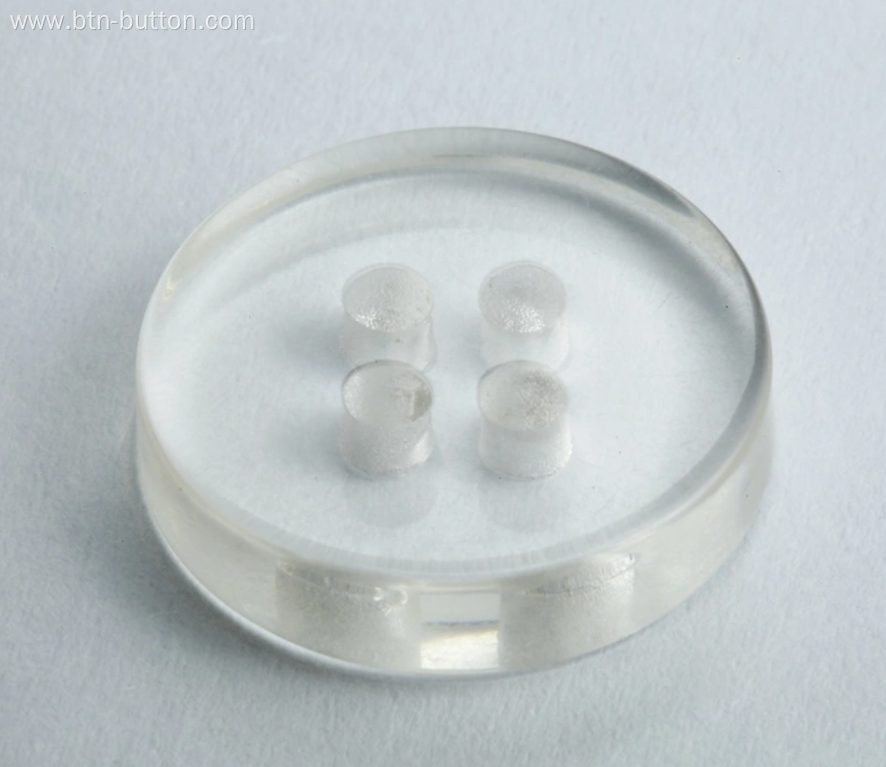 Chemical Resistant Clear Resin Buttons