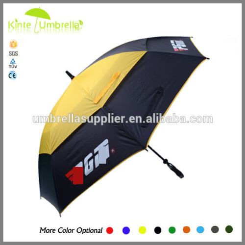 Two layers golf wind vented umbrella