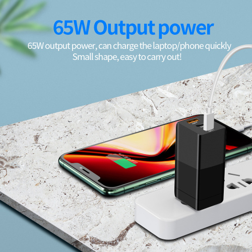 Chargeur mobile Super Fast Gan à prise convertible 65W