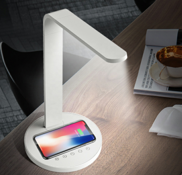 LED Desk Lamp with Wireless Charger, 3 Light Modes, 5 Brightness Levels, Timer, Flexible Reading Light