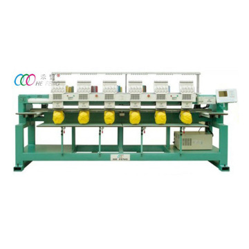 Professional 10" LCD Monitor 9 needles Tubular Embroidery Machine , 6 Heads