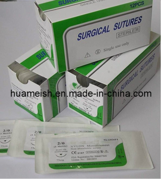 types of sterile surgical suture thread with needle