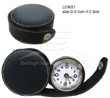 Alarm clock,travel clock,leather gifts