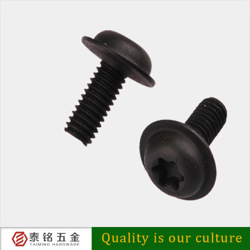 Iso 14583-2011 pan head black zinc-plated screw