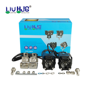 HJG Motorcycle Fog Light: Car Waterproof High/Low Beam Motorcycle Led Spot Lights for harley davidson fog lights