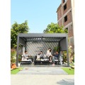 Aluminum Pergola Covered With Motorized Louvered Roof