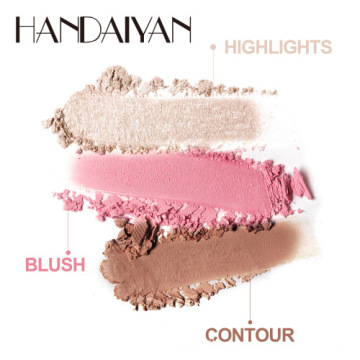 Vegan Makeup: HANDAIYAN Face 3-in-1 Highlight, Blush, Contour, and Bronzer Set