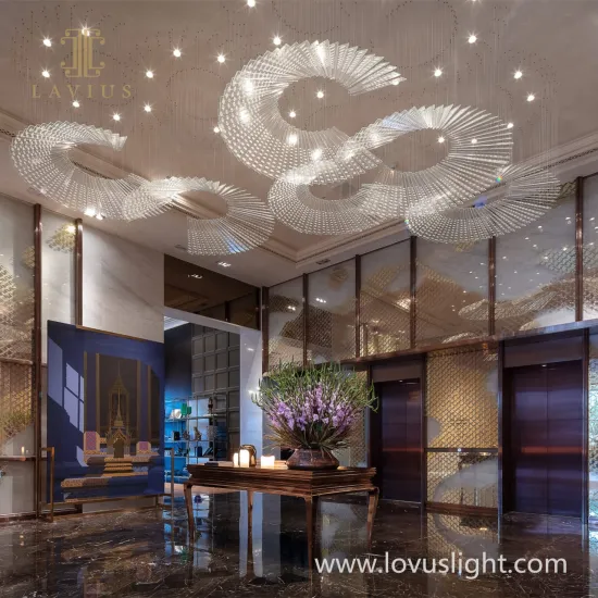 Popular lobby chandelier white modern chandelier hotel lobby chandelier