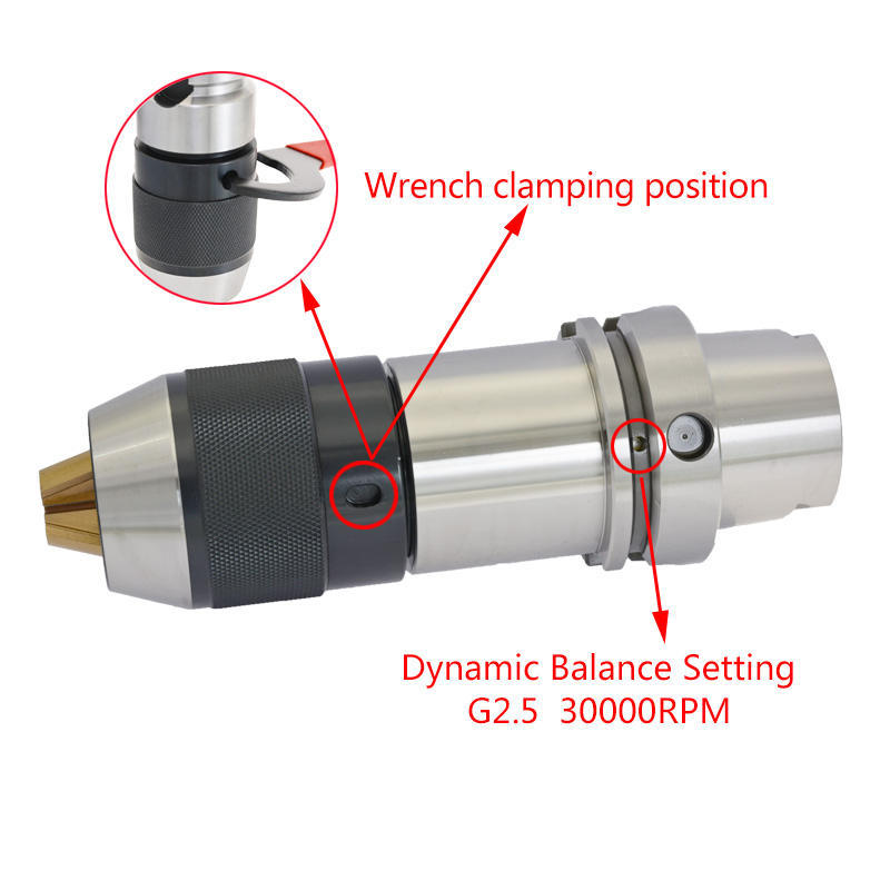 Keyless Bohrfutterhalter HSK63A APU13 Adapter