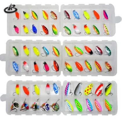 20-Piece Assorted Fishing Lures Set: Metal Spinners, Spoons, and Bait for Trout, Mullet, and Slipper Fish