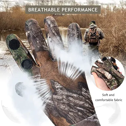 Camouflage Anti-Slip Finger Gloves for Men - Workout, Shooting, Hunting