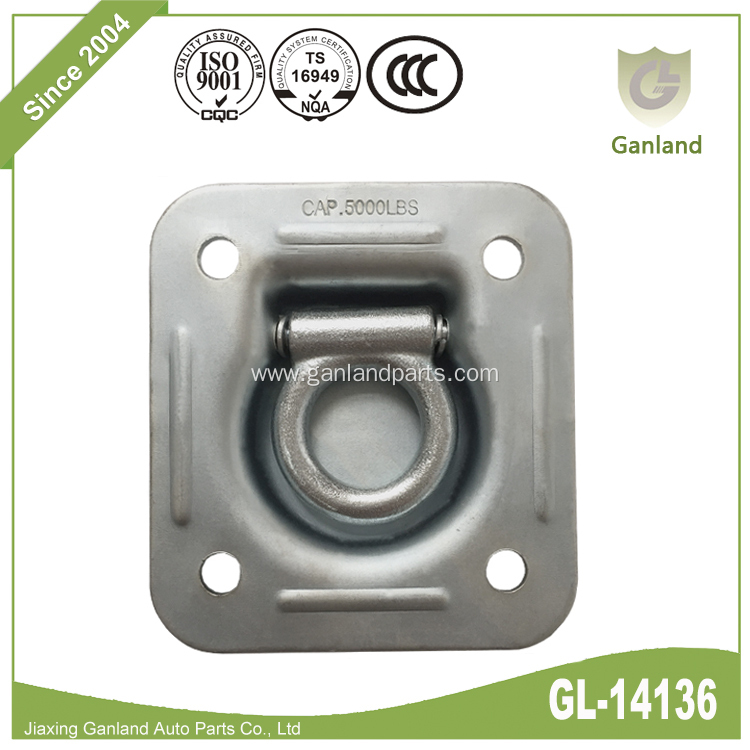 Steel Square Recessed Pan Fitting With D Ring