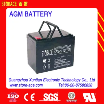 SLA 12v 75ah flat plate battery