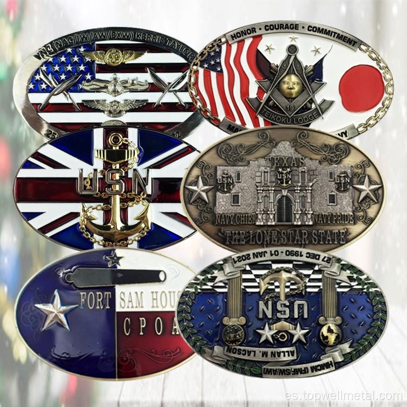 Monedas de desafío de grabado de metales militares personalizados