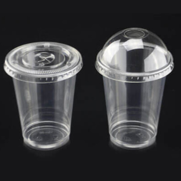 Biodegradable Compostable PLA Clear Plastic Cup With Lid