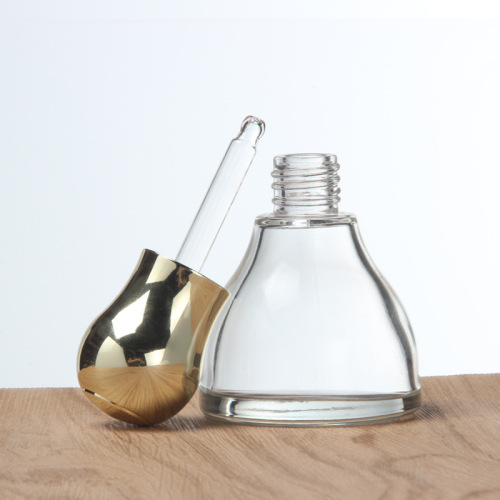 Botella cuentagotas de vidrio de 40 ml con forma de trangle