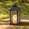 Lantern with LED Flameless Candle and Timer