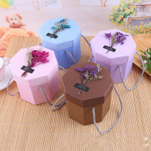 Wholesale Present Paper Octagon Box with Handle