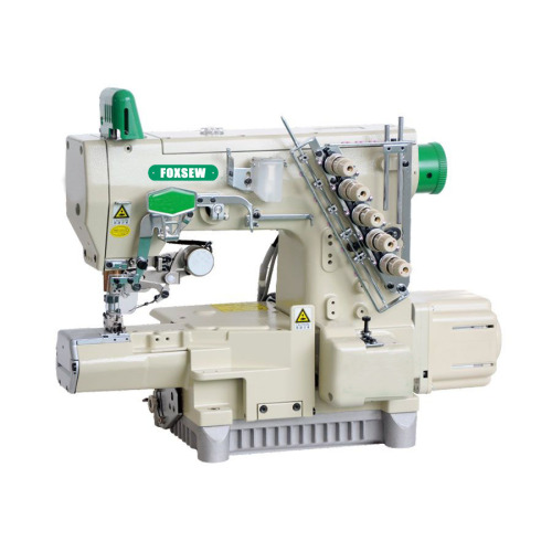 Máquina de coser de enclavamiento de la caja del cilindro de accionamiento directo con recortadora automática