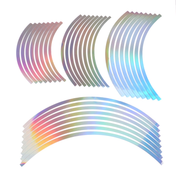 Laser Motorcycle Sticker Wheel Rim Tape Reflective 16 Stripes