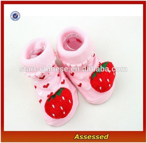 Hosiery Manufacturers Korea Fashion 3D Pattern Baby shoe socks /Custom Non-slip Toddler Socks/ Cute Pink Socks---AMY1541