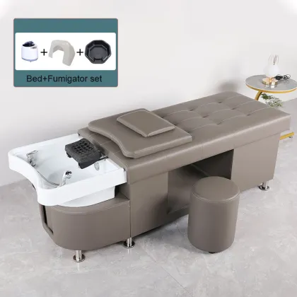 Head Therapy Massage Beauty Salon Equipment: Shampoo Bed with Head Massage for Hair Treatment