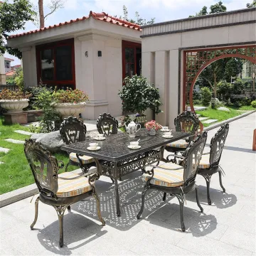 Luxury Aluminum Cast Outdoor Garden Dining Set